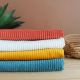 Thick ribbed velvet fabric - mustard x 10cm