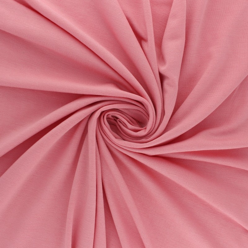 Tissu modal Tissu jersey Modal uni rose corail MPM