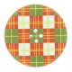 Wooden button, Fantasy 40mm scottish - multicolored