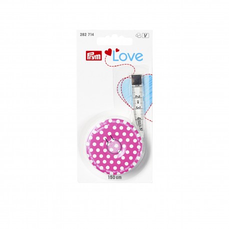 Retractable Measuring Tape Prym Love - Fuchsia