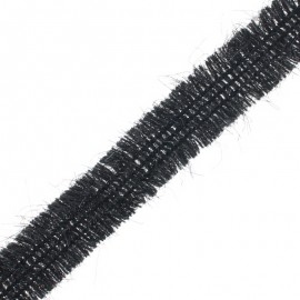 1m x 62mm LUXURY WIRED EDGE CHRISTMAS RIBBON WHITE /& SILVER WITH GLITTER SPARKLE