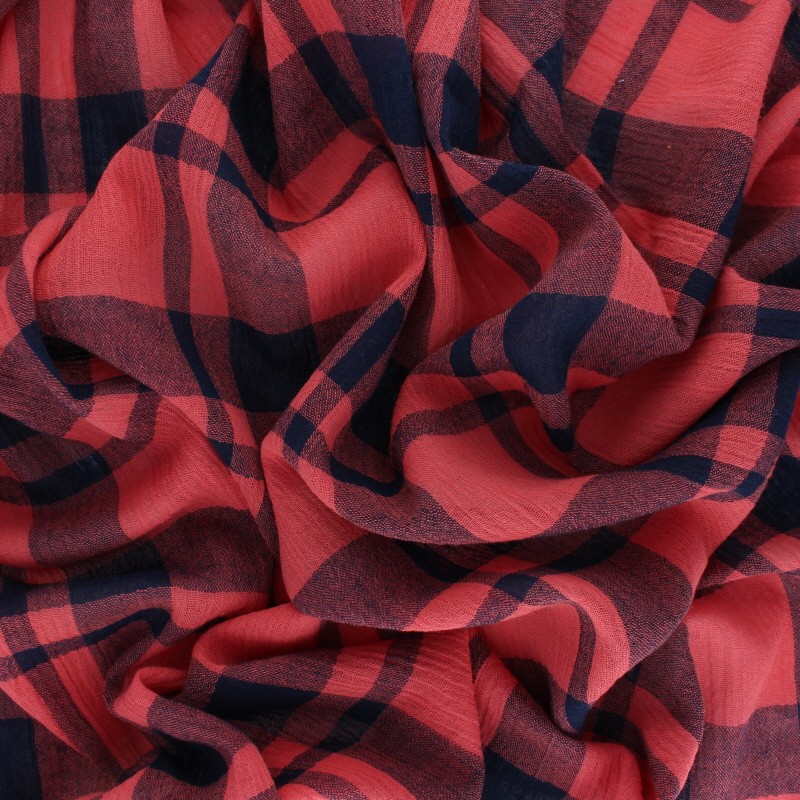 Woven Viscose Fabric Strawberry Red Tilly by Ma Petite Mercerie