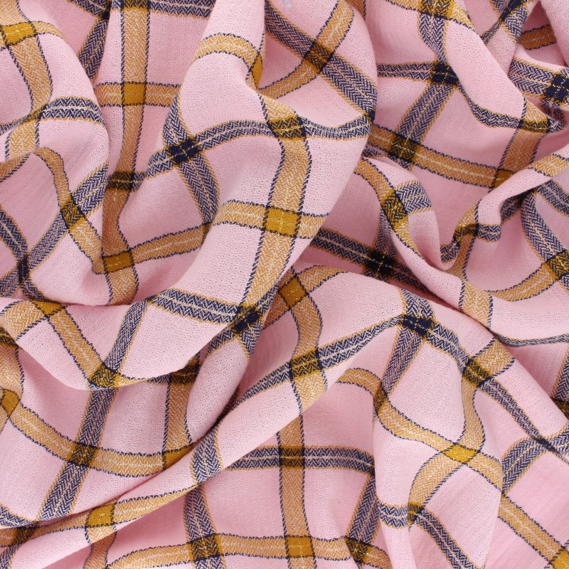 Embossed Cotton Fabric Pale Pink Lurex Orla Ma Petite Mercerie