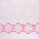 Scalloped embroidered linen and viscose fabric - white Rosemarie x 10 cm