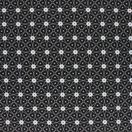 Tissu coton cretonne enduit Persia - noir x 10cm