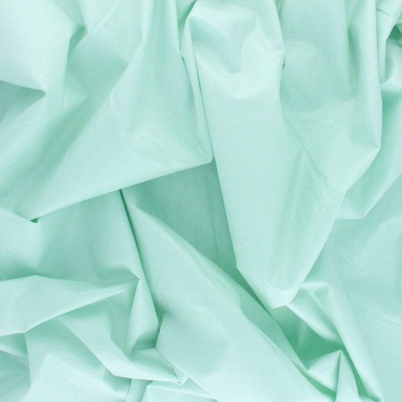 Plain crisp Poplin Fabric sea green Ma petite mercerie