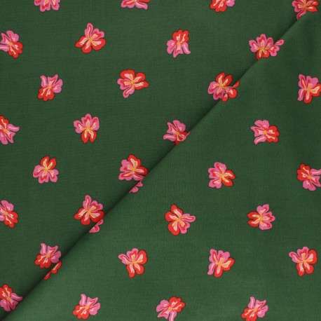 Tissu jersey MEZfabrics Nordic Garden - Sverdlije vert x 10cm