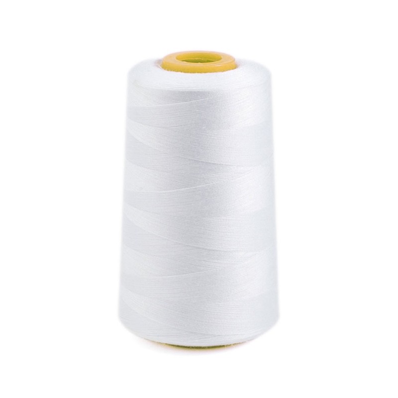 Oekotex® sewing thread cone 5000m 100 polyester white