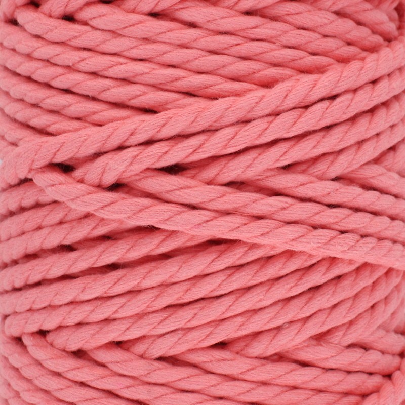 Cotton macramé cord coral pink Ma Petite Mercerie