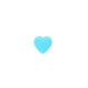 Bouton polyester Sweetheart 10 mm - bleu turquoise