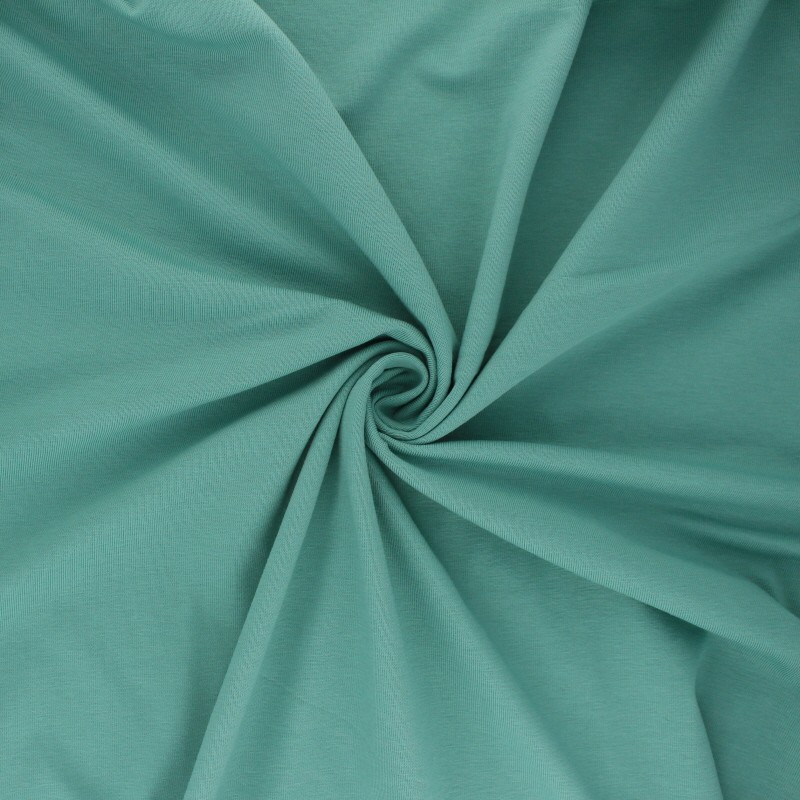 Organic Jersey cotton Fabric celadon green MPM