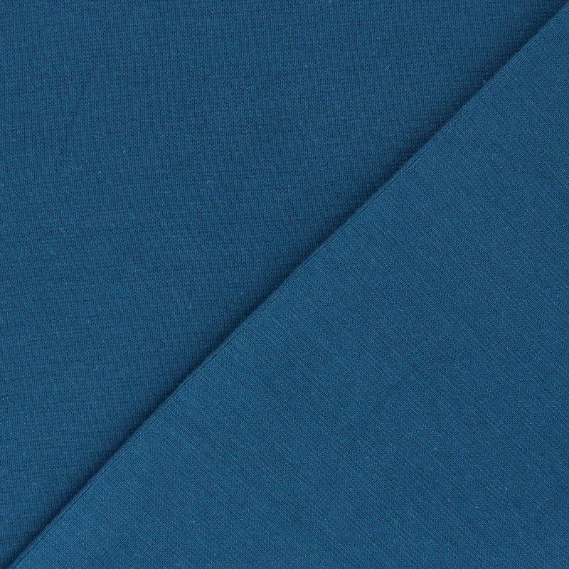 Organic edging fabric petrol blue Ma Petite Mercerie