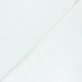 Thick ribbed velvet jersey fabric - raw x 10cm