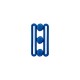 Polyester belt buckle - blue Andy