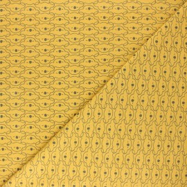 Tissu jersey Mikoa - moutarde x 10cm