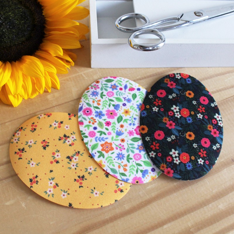 IronOn Patches for Elbow/Knee white Lea