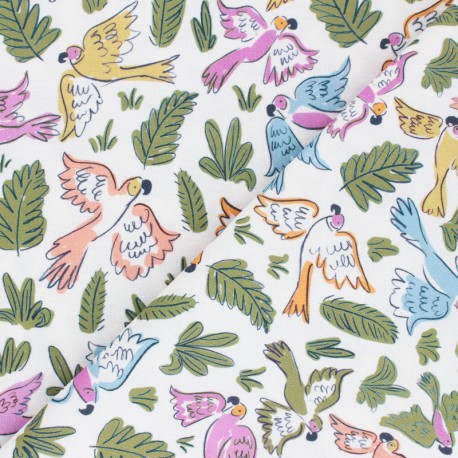 Tissu coton Cloud 9 - Garden of Eden - Joyous Parrots x 10 cm