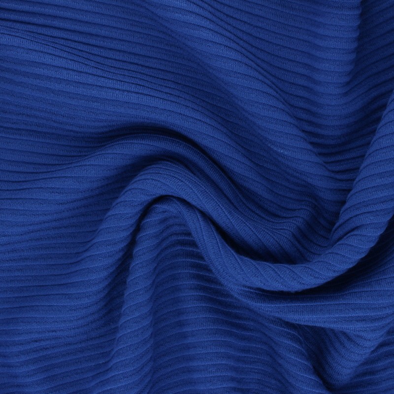 knitted Viscose fabric royal blue Ottoman Knit MPM