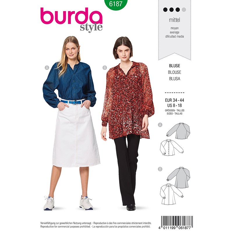 Blouse Sewing Pattern Burda N°6187 MPM