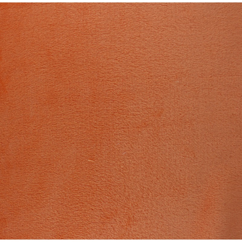 Plain flannel fleece fabric orange 'Tout Doux' MPM