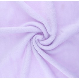 Plain flannel fleece fabric - lilac x 10cm