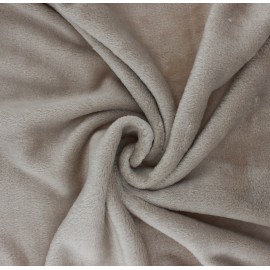 Plain fleece fabric - grege Tout Doux x 10cm