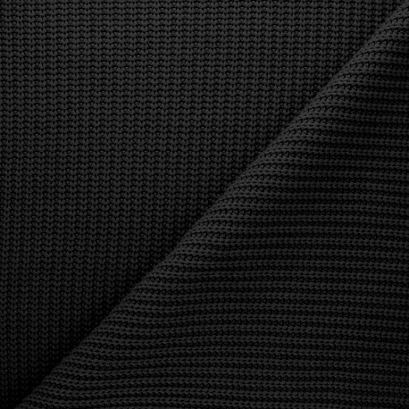 black ribbed fabric