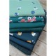 Tissu sergé de viscose Uni - vert paon x 10cm