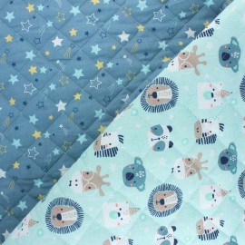 Tissu Matelasse Reversible Polisson Celeste Aqua Mpm