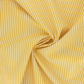 Tissu popeline coton Poppy Stripe A - jaune x 10cm