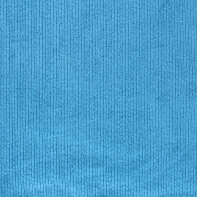Washed ribbed velvet fabric celestial blue Cardiff MPM
