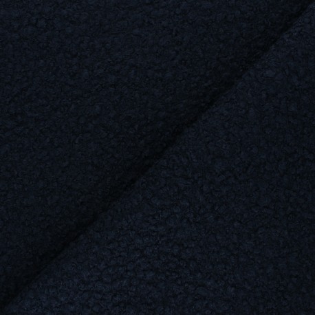 Boiled wool aspect fabric  - navy blue Maëlys x 10cm