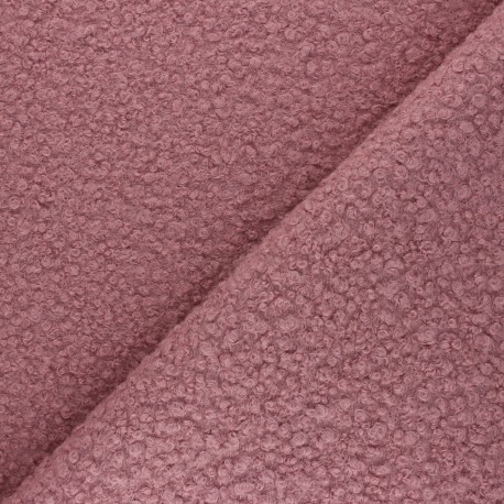 Tissu aspect laine bouillie Maëlys - rose thé x 10cm
