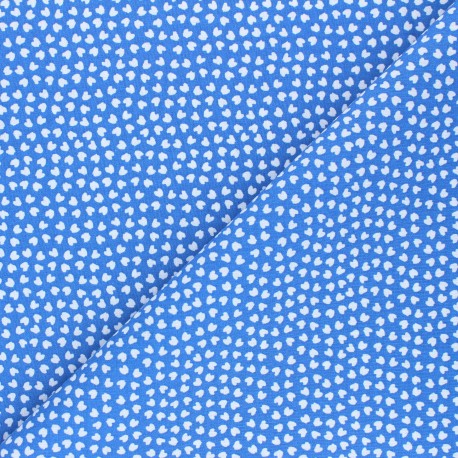 Tissu coton cretonne Lipelo - bleu x 10cm