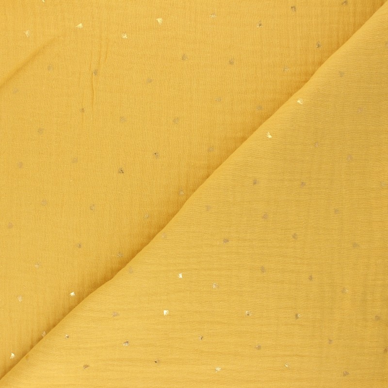 Double Gauze Fabric with mustard yellow Declan MPM