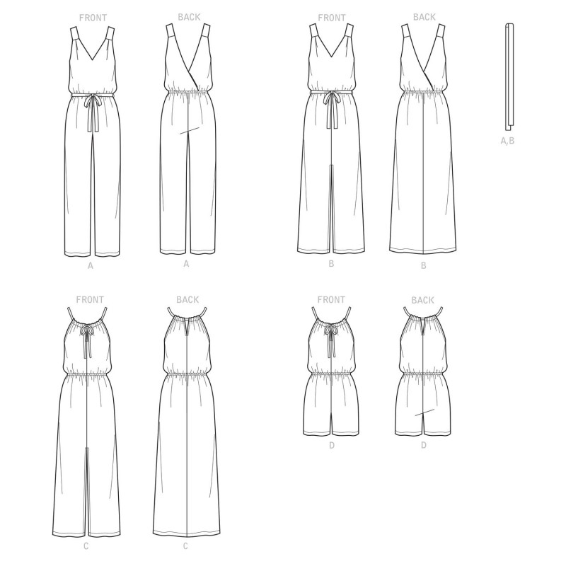 Jumpsuit sewing Pattern for Woman Simplicity n°S9125 MPM