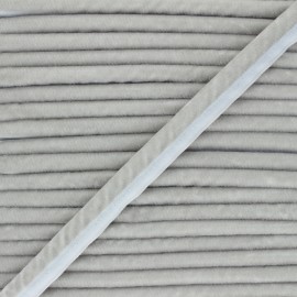 16mm Velvet Piping - mouse grey Clovis x 1m