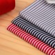 Poppy Coated cretonne cotton fabric - night blue Stripes x 10cm