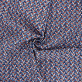♥ Coupon 20 cm X 140 cm ♥ Tissu viscose Eko - bleu