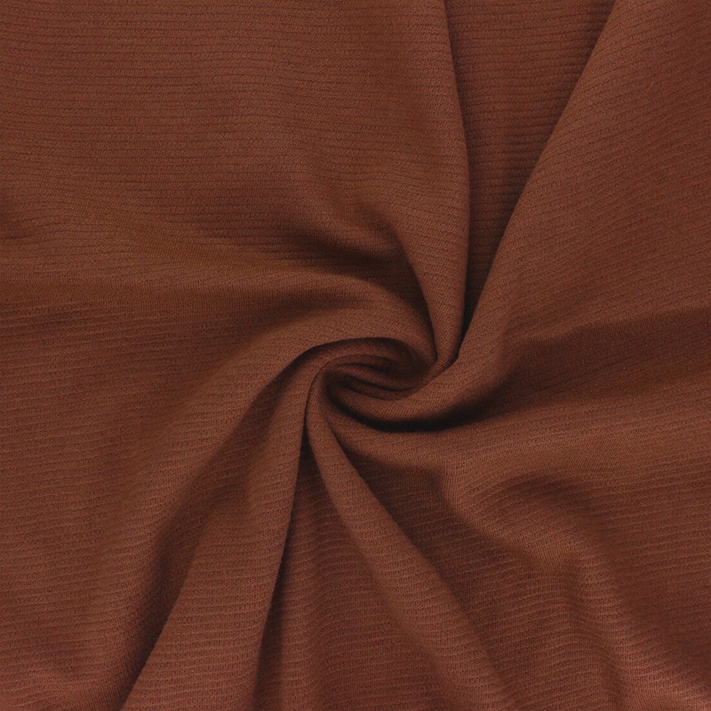 organic certified fabrics Ribbed Knitted fabric rust Ottoman MPM