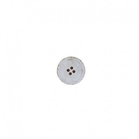 Recycled Leather Button - pearl grey Texan