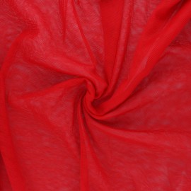 Soft tulle fabric - red Maglia x 10cm