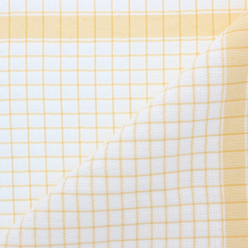 Embossed check cloth fabric yellow Ma Petite Mercerie
