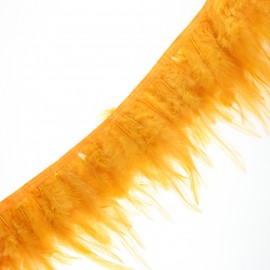 Pearly effect Feather braid 10cm - tobacco x 50cm