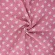 Double cotton gauze fabric - pink Drawn star x 10cm
