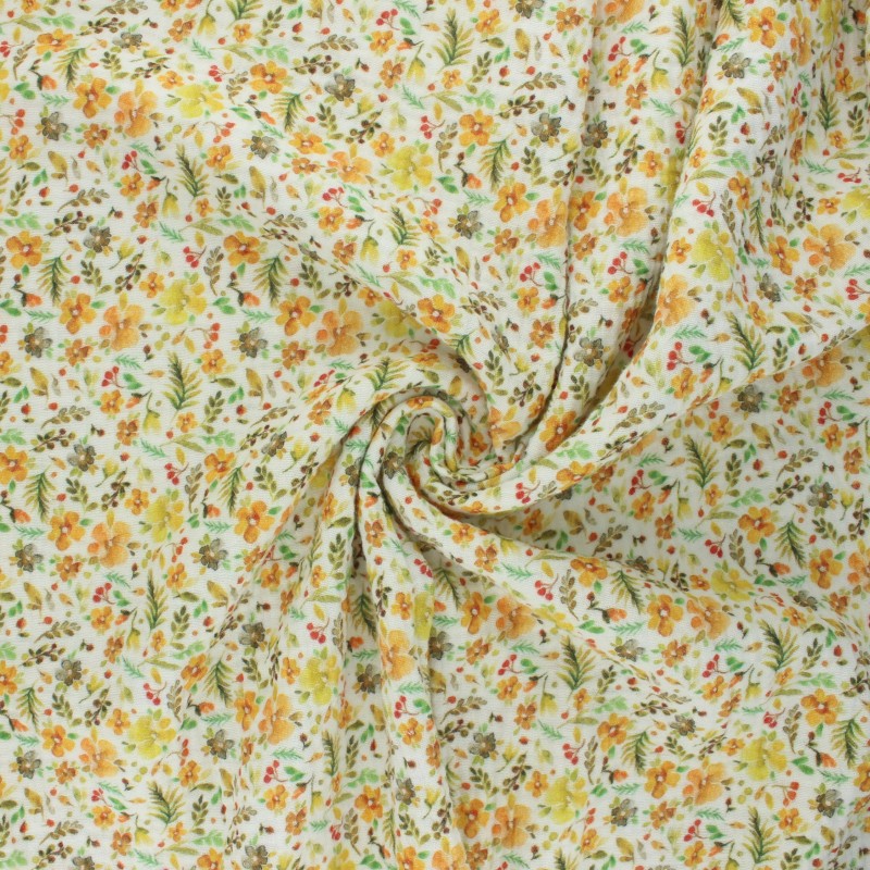 Double cotton gauze fabric raw Summer flower MPM