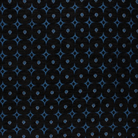 Tissu jacquard Bosphore - bleu x 10cm