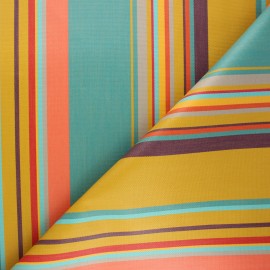 ♥ Coupon 35 cm X 160 cm ♥ Tissu toile extérieur enduit Sunny Calvi - miel