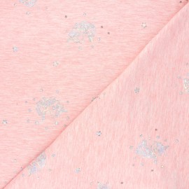 Tissu jersey Iridescent unicorn - rose chiné