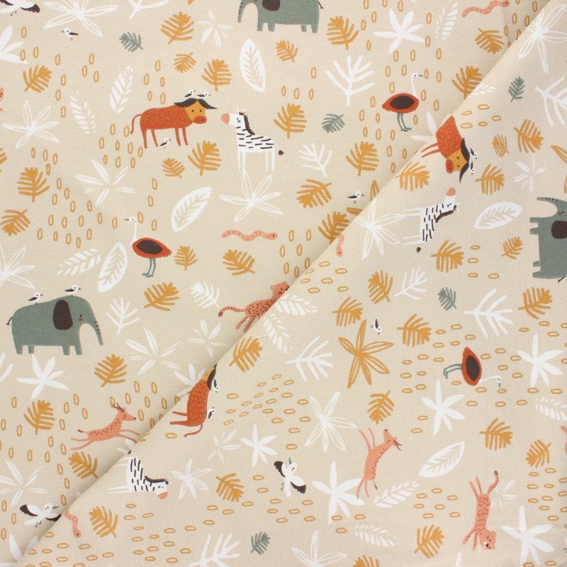 Oekotex® jersey fabric beige Gizou MPM